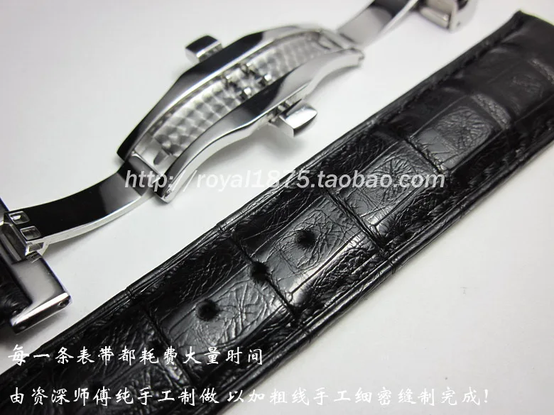19mm20mm 21mm Manual de Calitate Negru Maro din piele de Crocodil ceas Retro curea catarama Fluture Watchband Ceas trupa Accesorii