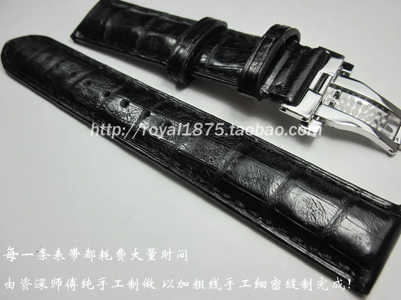 19mm20mm 21mm Manual de Calitate Negru Maro din piele de Crocodil ceas Retro curea catarama Fluture Watchband Ceas trupa Accesorii