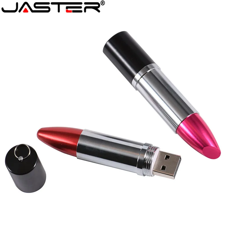 JASTER Pen Drive Frumos Ruj Roșu/Trandafir Roz USB Flash Drive 64GB 32GB 16GB 8GB Metal Ruj USB 2.0 Stick de Memorie Flash