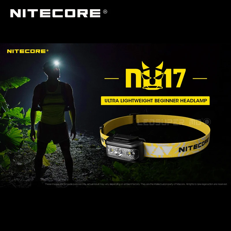 Micro-USB Reincarcabila Nitecore NU17 Ieșire Triplă Ultra Usoare Incepator Far Built-in Baterie Li-ion