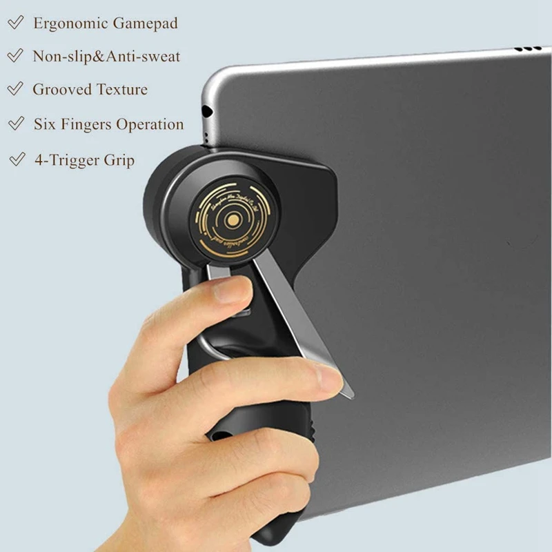 Pentru PUBG Controler pentru Tableta 6 Operație Deget Gamepad de Prindere, Suport 5.5-12.9 Inch iPad (Grosime Mai mică de 10mm)
