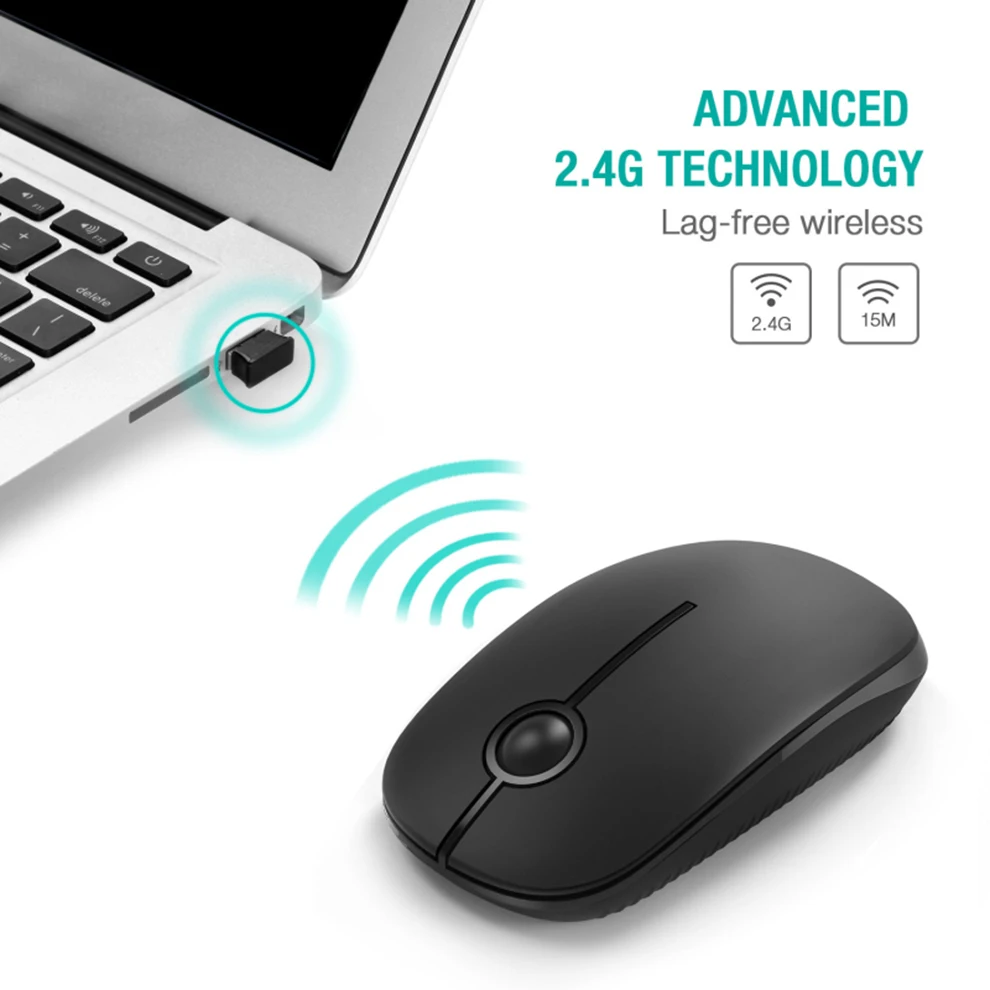 SeenDa Silent Mouse Wireless 2.4 G Mouse usb pentru Notebook Laptop Chromebook Calculator de Birou Mouse Optic Ultra Slim Soareci pc