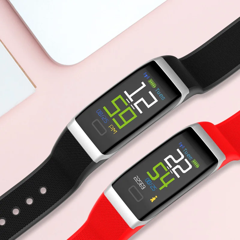 Ecran color de fitness tracker ip68 monitor de ritm cardiac inteligent ceas de trupa tensiunii arteriale pentru barbati femei inteligente sport încheietura ceas