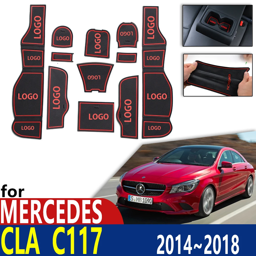 Anti-Alunecare de Cauciuc, Cupa de Perna Ușa Groove Mat pentru Mercedes Benz CLA C117 W117 45 AMG~2018 2016 Accesorii mat pentru telefon