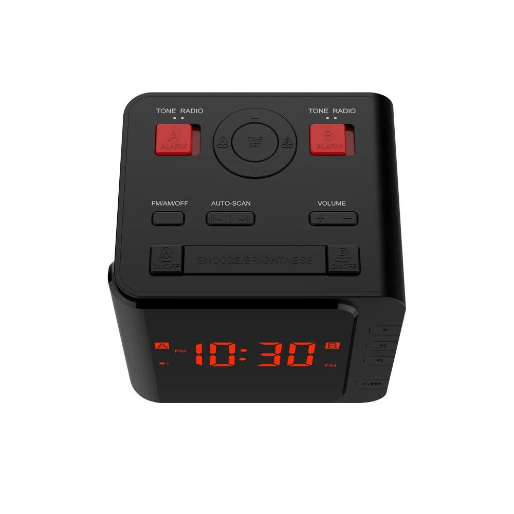 Electronic dual ceas deșteptător cu Radio AM/FM Digital cu LED-uri Ceas Plug-in Lumina LED Dimmer Tabelul ceas cu alarma Snooze
