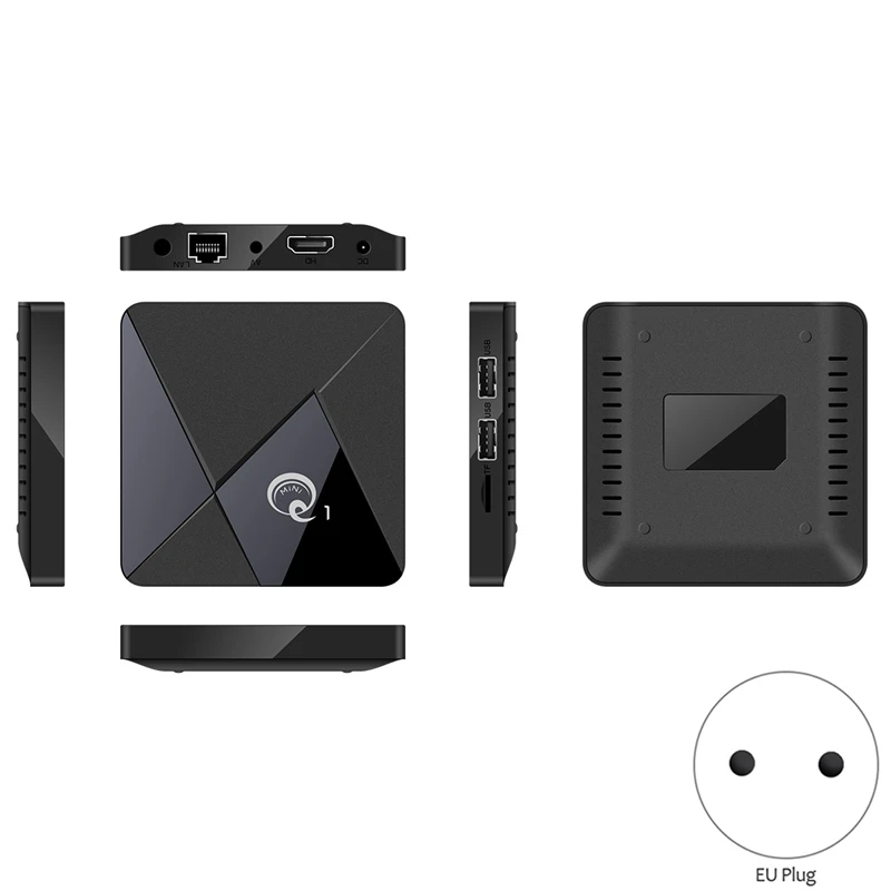 T1 MINI Smart TV BOX Android 9.0 Youtube 2GB 16GB RK3328 Quad Core 2.4 GHz WIFI 4K Google Play Android TV Box UE Plug