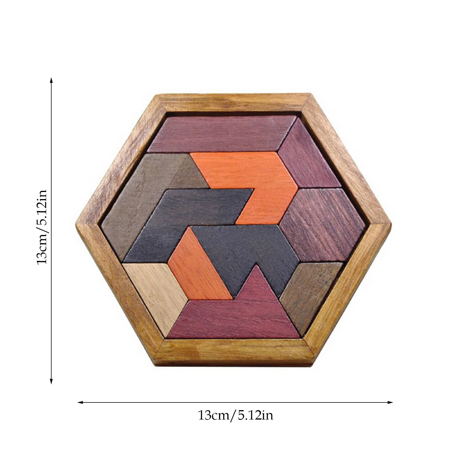 Lemn Tangram Puzzle pentru Copii Varietate de Puzzle Distractiv Hexagonale Creativ Puzzle-Dezvoltarea Inteligenței Puzzle Jucării pentru Copii
