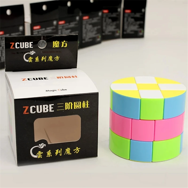 ZCUBE Nor 3-strat Cilindru 3x3 Cubaj Viteza de Puzzle Colorat Magic Profesionale poftă de mâncare de Învățământ Copil Jucării