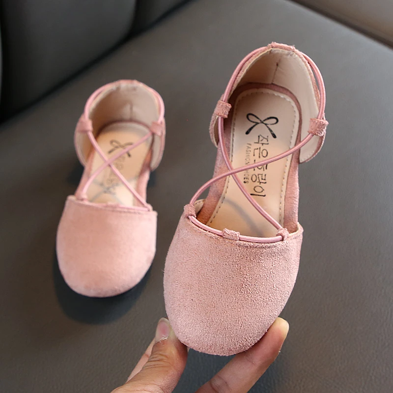 Copii Fete Casual Printesa Singur Incaltaminte Copii Fete Cut-Out Plat Sandale Slip - on Petrecere de Dans Pantofi SHS027