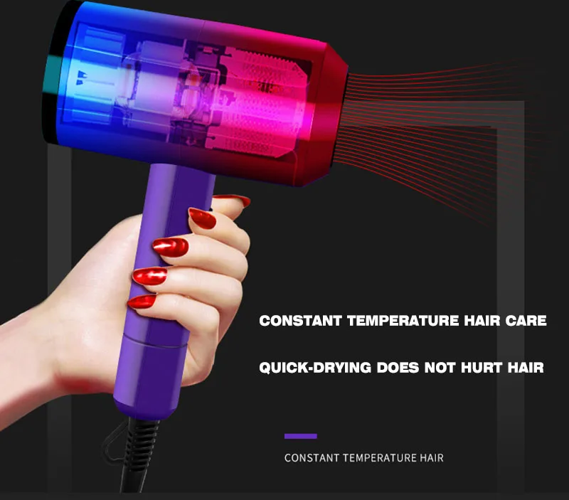 Noi Ioni Negativi uscător de păr Smate fierbinte vânt rece de îngrijire a părului de sănătate a proteja Uscător de păr styling Instrumente de călătorie acasă hotel frizerie df
