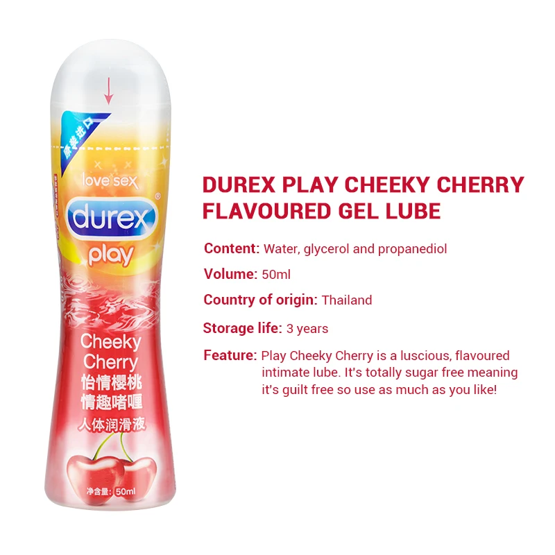 Durex Play Obraznic Cireșe Căpșuni Favoarea Lubrifianți Încălzirea Umane fluid lubrifiant în condiții de Siguranță Dependent Intima Jucarii Sexuale pentru Cupluri