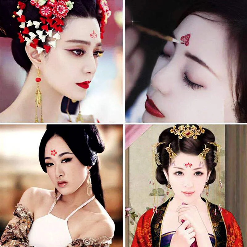 30pc/set Femeile Fals Temporară Frunte Tatuaje Autocolant Fata Actriță Chineză India Bijuterii Frunte Etapă Decor Sticker Copii