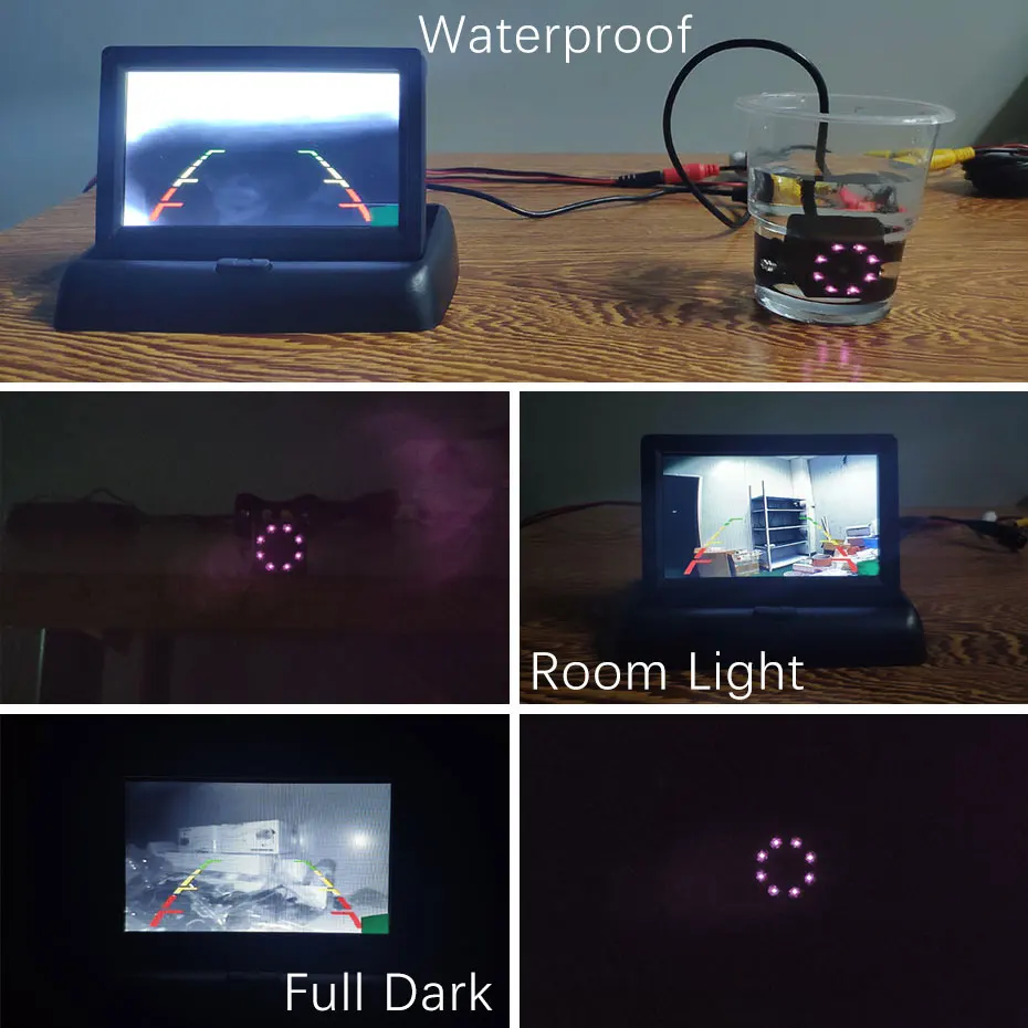 Olysine 8 LED-uri IR Viziune de Noapte Camera din Spate Impermeabil de Rezervă Parcare Camera Universala cu Unghi Larg Retrovizoare Masina din Spate Vedere aparat de Fotografiat