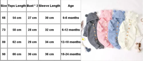6-24M Copil Nou-născut Pulover Tricotate Toamna Iarna Romper Băieți Fete cu Gluga Urs EarJumpsuits Jachete