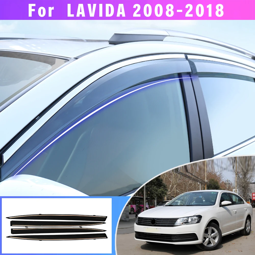 Masina Fereastră Viziere De Soare Husa De Ploaie Placare Cu Ornamente Cromate Accesorii Auto Pentru Volkswagen Lavida 2008-2011/2012-2018/2019