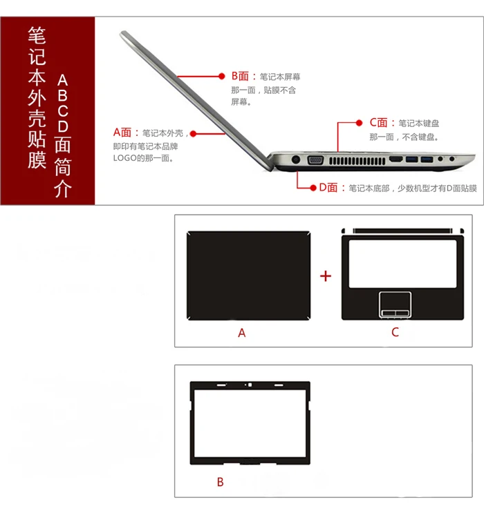 Fibra de Carbon de Vinil Laptop Piele Autocolant Decal Capac Protector pentru Dell Latitude E6430 E6420 de 14 inch