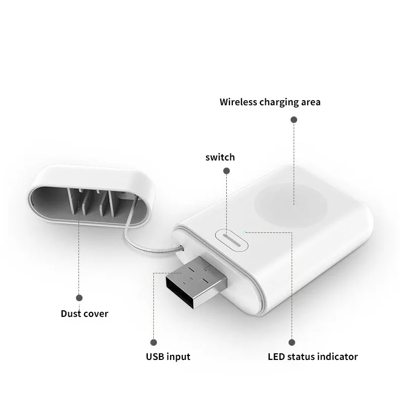 CABLETIME fără Fir, Încărcare Rapidă Meci Magnetic de Adsorbție Micro USB de Incarcare pentru Apple Watch Inteligent Huawei, Xiaomi IOS C291