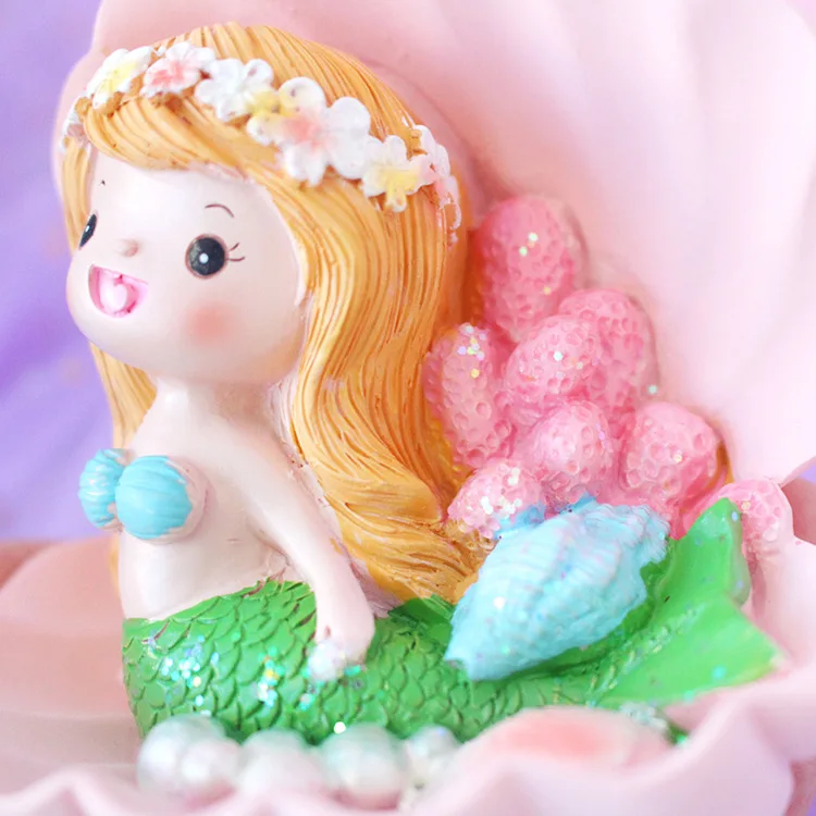 Noua Sirena Tort Fân Mermaid Partidul de Decorare pentru Copii Favoruri Băiat și fată Copil de Dus Happy Birthday Cake Decor Consumabile Partid