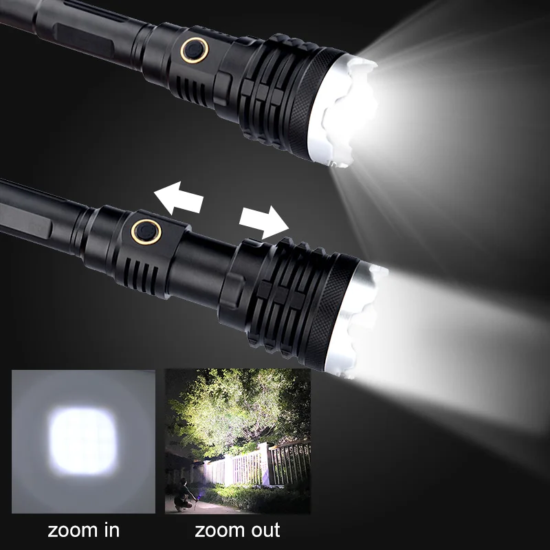 1000000LM Xlamp XHP160 16 Core Puternic Lanterna LED-uri 10000mAH Usb Reîncărcabilă Tactial Lanternă, rezistent la apa IPX5 ca Powerbank
