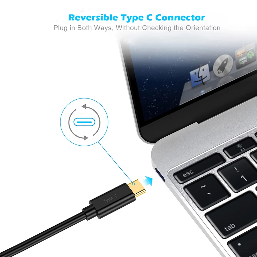 CHOETECH USB de Tip C pentru a Afișa Port Cablu Adaptor Pentru Samsung S8 Plus 4Kx2K 60Hz USB-C a DP Cablu Pentru MacBook Pro 2017/2016