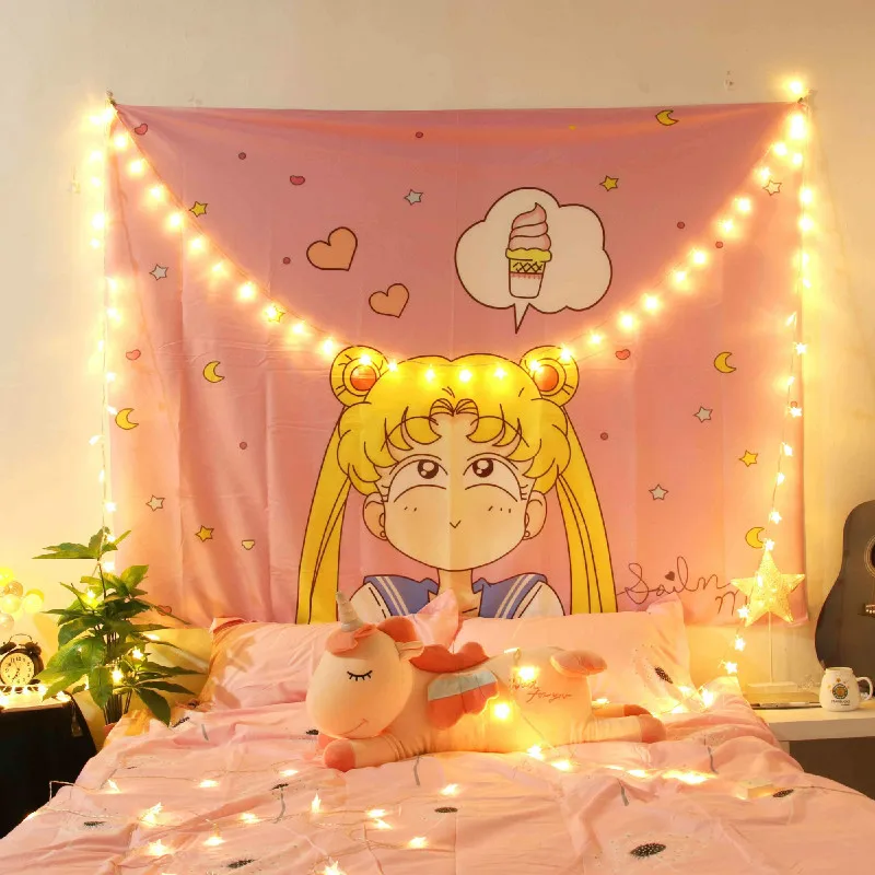 Sailor Moon Tapiserii Anime Agățat de Perete Princess Tsukino Usagi Tapiserie Rogojini Yoga Prosop de Plajă Acasă Decoratiuni Living NOU