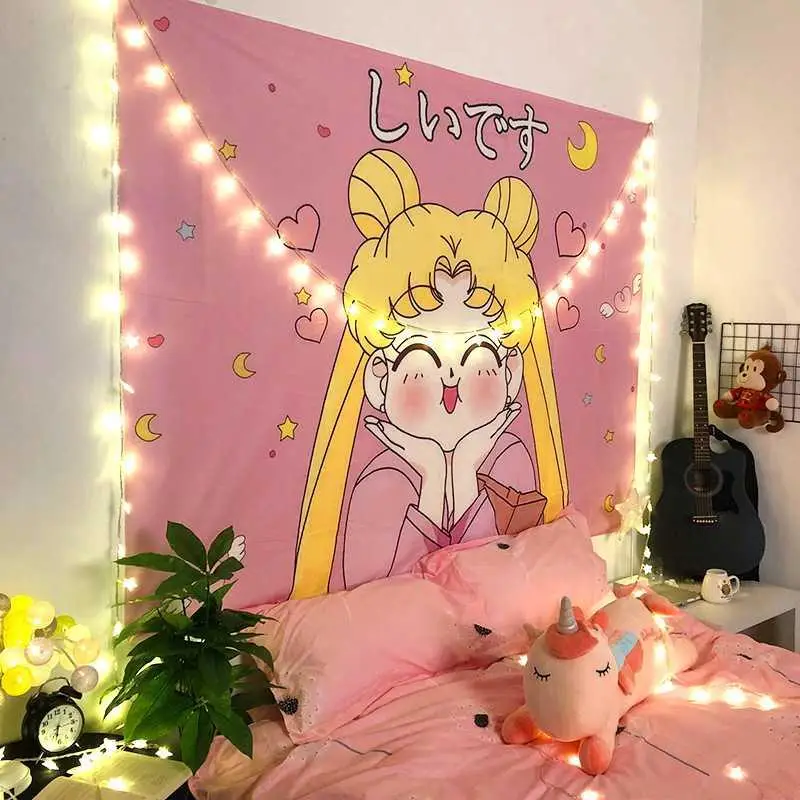 Sailor Moon Tapiserii Anime Agățat de Perete Princess Tsukino Usagi Tapiserie Rogojini Yoga Prosop de Plajă Acasă Decoratiuni Living NOU
