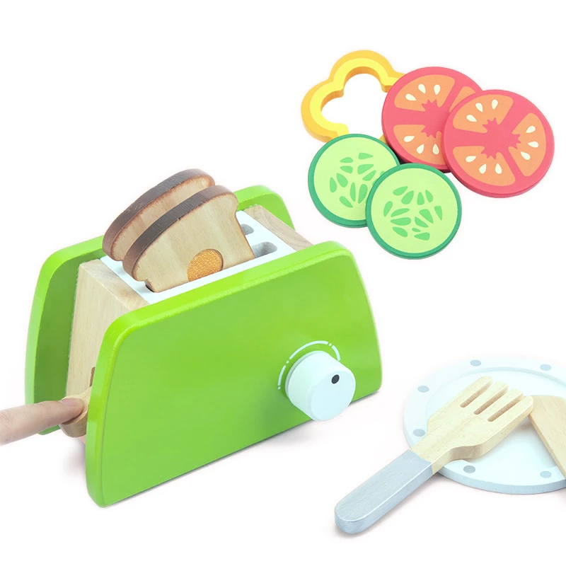 DIY din Lemn Bucătărie de Jucărie Pretinde Joc de Simulare Modelul Stabilit Mașină de Cafea Gătit Educative Jucarii Cadou Pentru Copii Fete Copii
