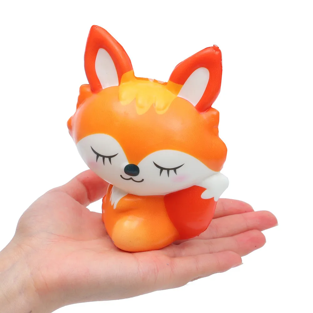 Drăguț Squishy Kawaii Mini Fox Relief De Stres Crema Parfumat Fragili Lent În Creștere Strivi Amuzant Animale Moi Squezze Jucarii Copii