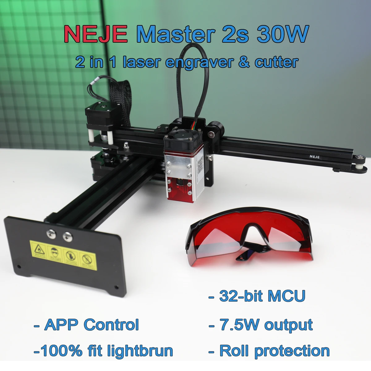 Noi NEJE Master 2S 30W Puternic Laser Masina de Gravat Gravor Cutter 2 În 1 Ajustabilă Variabilă Focalizare și Focală Fixă La