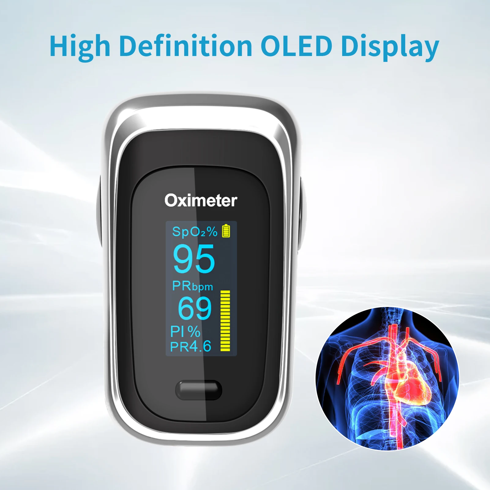 Pulsoximetru deget Digital Degetului OLED Pulsoximetru SPO2, PR PI RR Saturația de Oxigen din Sânge Metru Rata de Inima Oximetro De Dedo