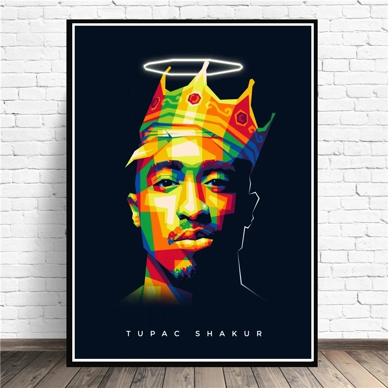 Arta abstractă Hip Hop Rap Cântăreață Panza Pictura Tupac Shakur 2PAC Arta de Perete Postere si Printuri Poze de Perete pentru Camera Decor Acasă