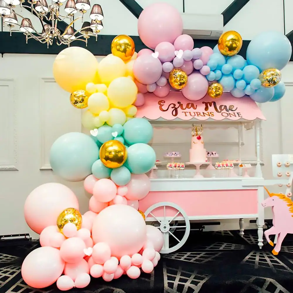Macaron Balon Ghirlanda Arc Kit Petrecerea De Ziua Decor Copii Adulți Copii De Duș Nunta Petrecere De Ziua Consumabile Confetti Globuri