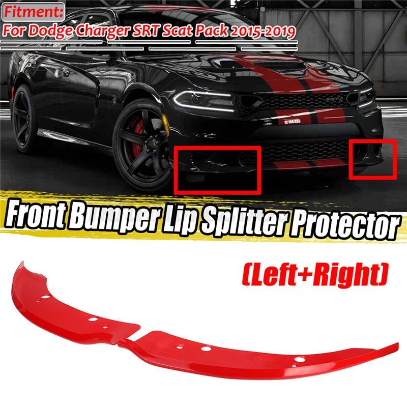 1 Pereche Spoiler Fata Buze Splitter Spoiler Pentru Dodge Charger SRT Scat Pack-2019 Bara Protector Galben Difuzor de Paza