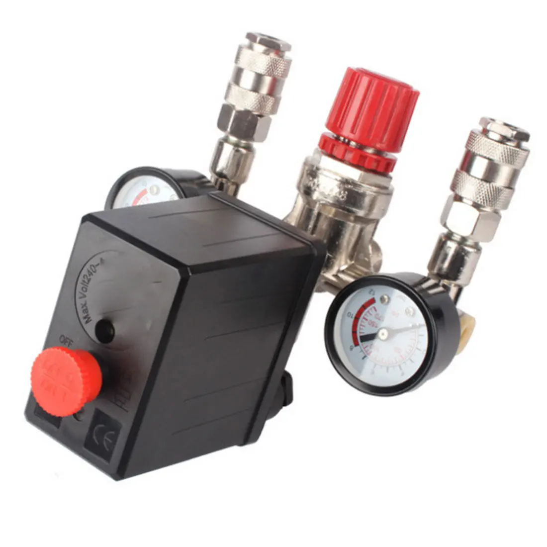 Noua Reglementare Grele Compresor de Aer Pompa de Presiune de Control Switch De 4 Port Pompa de Aer Supapa de Control 7.25-125 PSI cu Ecartament