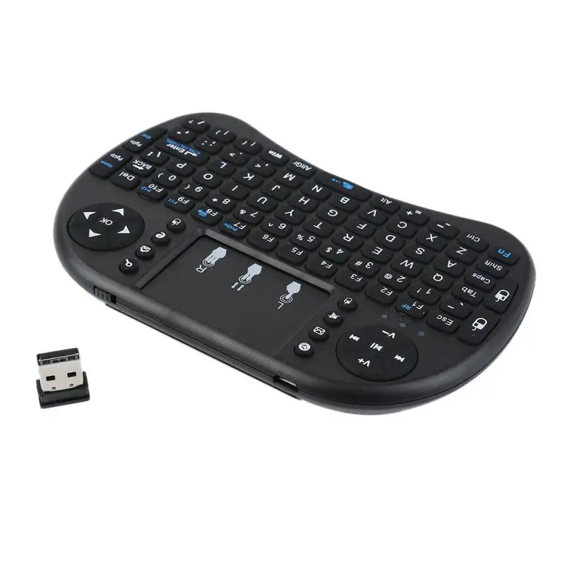 I8 2.4 GHz Wireless Keyboard 2 culori Portabil Profesional Air Mouse, Touchpad-ul Portabil pentru Smart Android TV BOX, Mini PC-ul