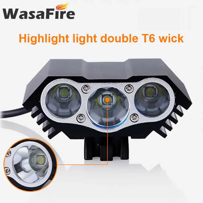 WasaFire 3* XML T6 LED-uri Faruri de Bicicletă 4500lm Impermeabil Față de Bicicletă Lumina Ciclism Accesorii cu 6400mAh Acumulator