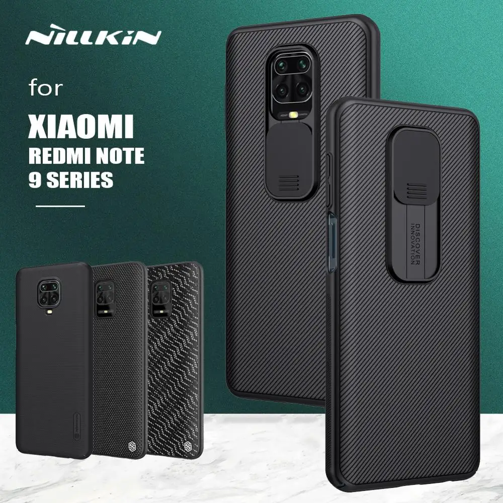 Nillkin pentru Xiaomi Redmi Nota 9 Pro Max Camshield Capacul Glisant în Camera de Protecție Texturate Slim PC Telefon Caz pentru Redmi Nota 9 Pro