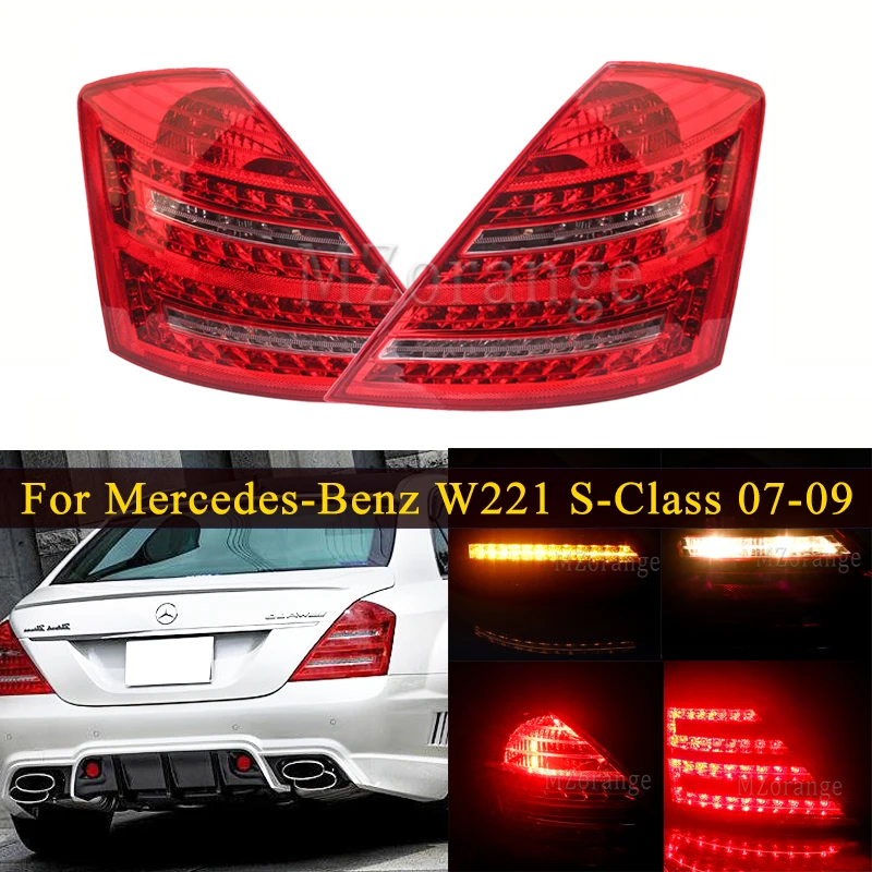 Din spate, lumina spate Pentru Mercedes-Benz W221 S-Class 2007-2009 Coada Stop lumini de Frana Bara Reflector Lampă Auto Accesorii Piese