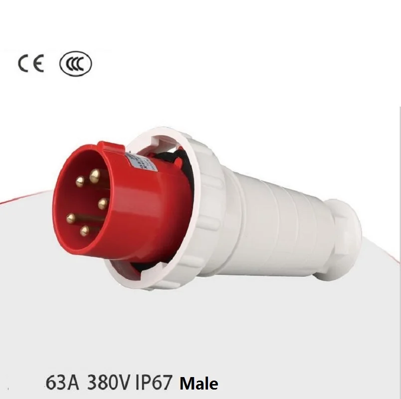 63A IP67 Masculin/Feminin Impermeabil Electrice Industriale Conector 5PIN în aer liber 380V Industriale Priza