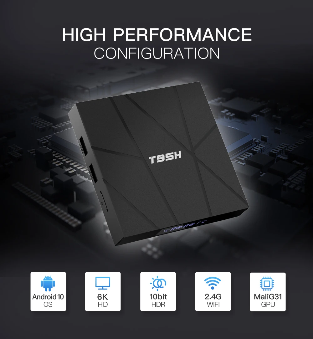 XGODY T95H Android 10 TV BOX Allwinner H616 4G RAM 32GB 64GB 2.4 G 5G Wifi Bluetooth Juca 6K Set Top Box