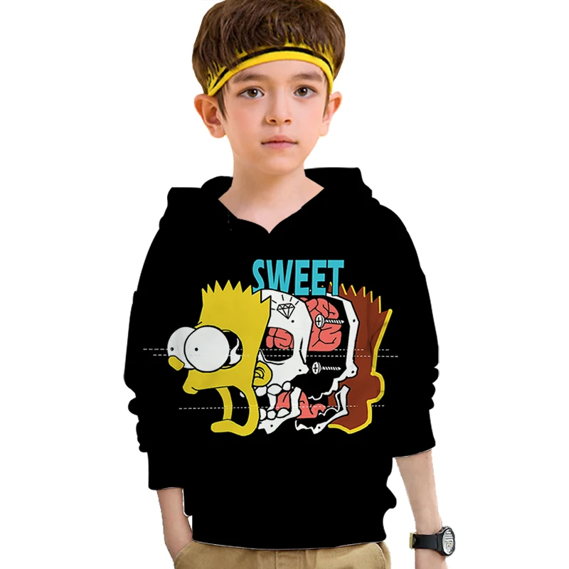 Noi Simpson 3D Hanorace haine băiat copil bart Simpson de Calitate cu Gluga fata Jachete Noutate Moda Streetwear Pulover Casual