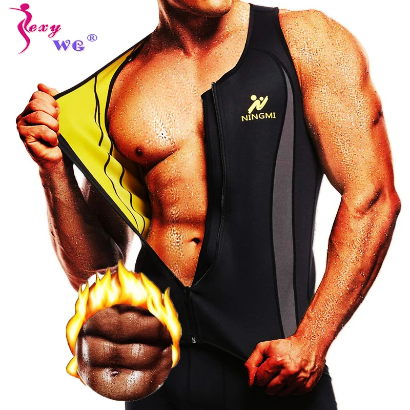 SEXYWG Bărbați Cămașă Sport Sală de Fitness, Culturism Topuri de Pierdere în Greutate Yoga Tricou de alergat Talie Antrenor Body Shaper Talie Suport Vesta