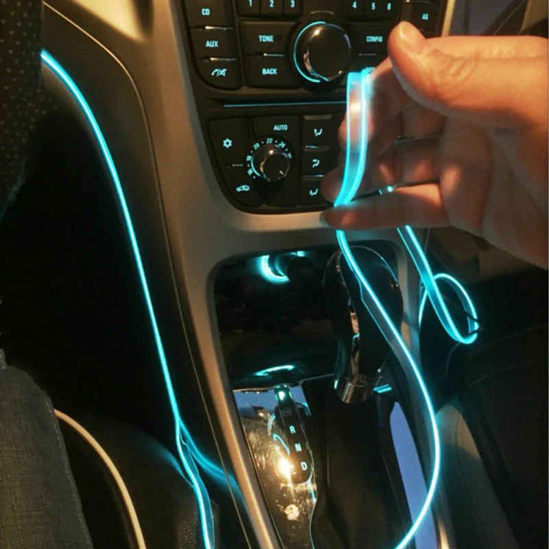 Masina Interior Lampa Neon Banda led El Lumina Rece autocolant Pentru Citroen C4 C5 C3 Picasso Xsara, Berlingo, Saxo C2 C1 C4L DS3 Xantia DS4