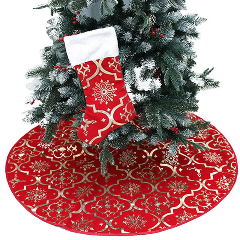 2020 Nou Pom De Crăciun Fuste & Ciorap De Craciun Tipărite Copac Fuste Pad Pentru Decorare Pom De Crăciun Camera De Zi De Decorare