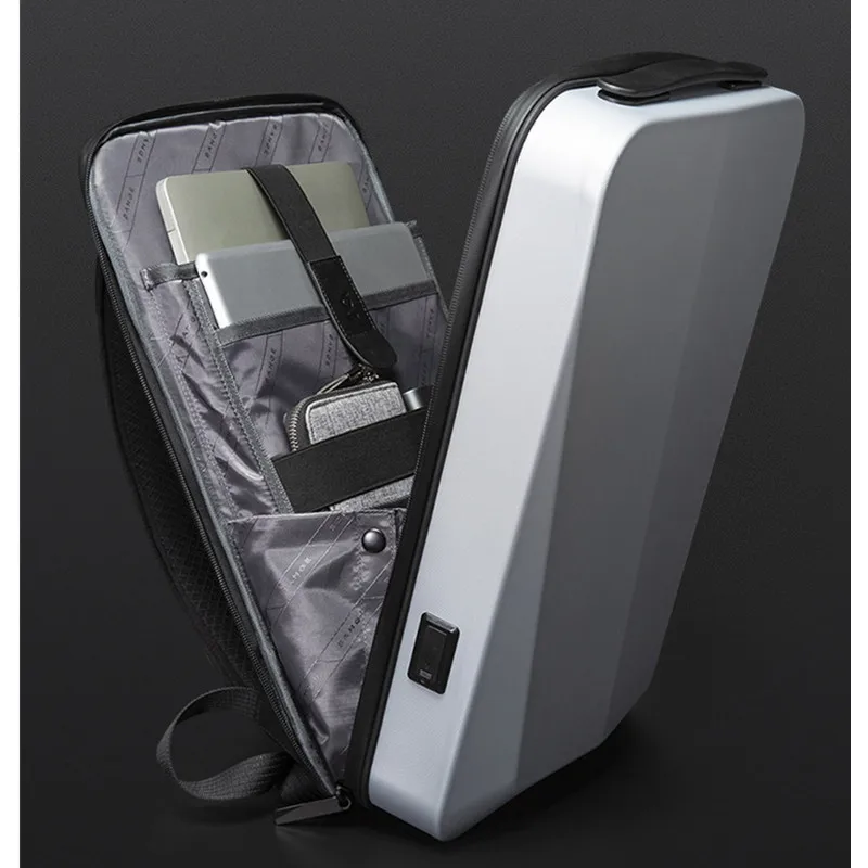 BANGE NOU Shell Design Anti-hoț TSA Blocare Barbati Rucsac Impermeabil 15.6 inch Geanta de Laptop Om Geanta de Voiaj Cu Incarcare USB