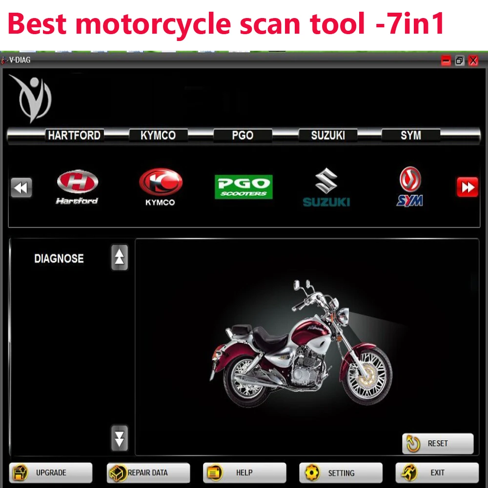 Clasic 7 in 1 Multi-Brand de Motociclete Scanner Motocicleta de Reparații Instrument de Diagnosticare RMT 7 ÎN 1