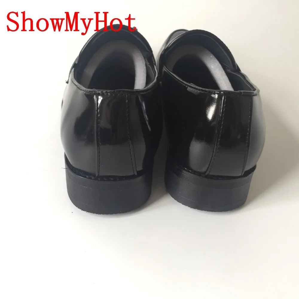 ShowMyHot Canaf a subliniat microfibe Barbati din Piele pantofi Rochie de Afaceri a pus piciorul pantofi retro Bullock Britanic de primăvară pantofi de toamnă