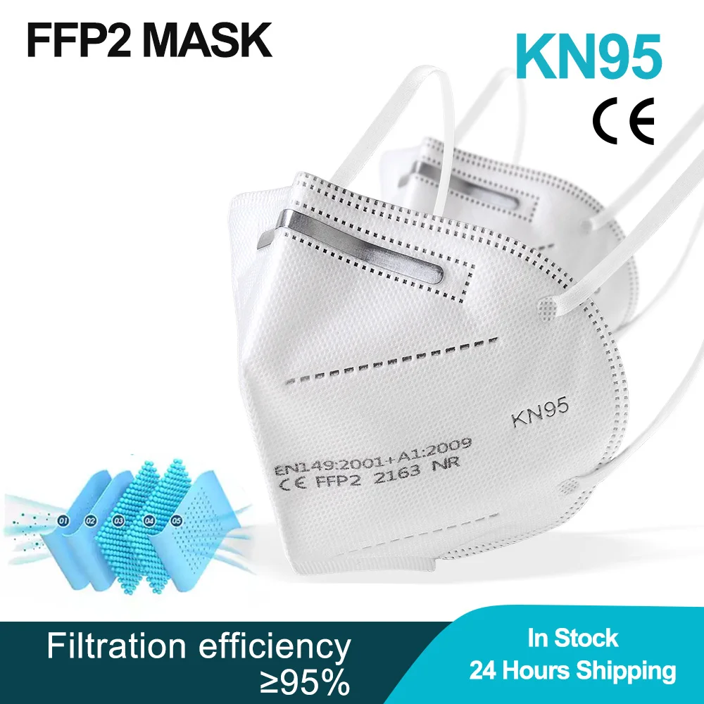 FFP2 CE Masca KN95 Mascarilla Masca de Protectie Reutilizabile Siguranță Mască Facială Maske KN95 Masca FFP2 FFP2mask CE Măști Albe