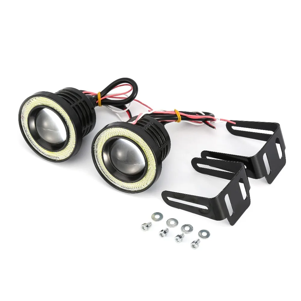 2 buc Impermeabil Proiector LED Lumina de Ceață Cu Lentile Halo Angel Eyes Inele COB 30W Lumina Alba 12V SUV ATV-uri Off Road Lampa de Ceață DRL