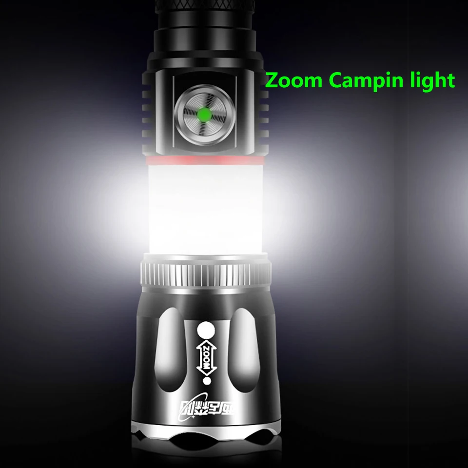 De înaltă Calitate XM-L2 U3 & COB Led lanterna Lanterna rezistent la apa Baterie 18650 cu Zoom Lanterna din Aliaj de Aluminiu pentru Camping, Drumeții 10W